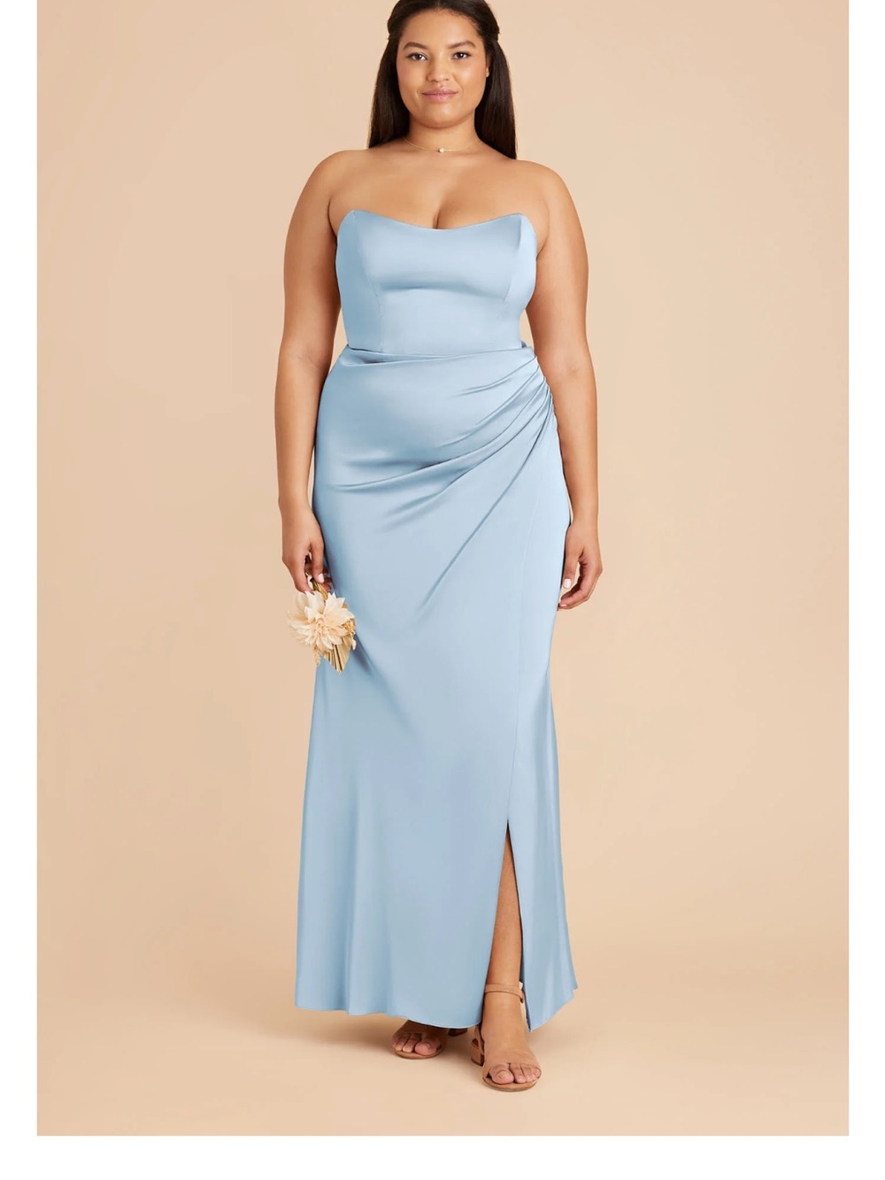 Birdy Grey Strapless Light Blue Bridesmaid Dress - Size XXL